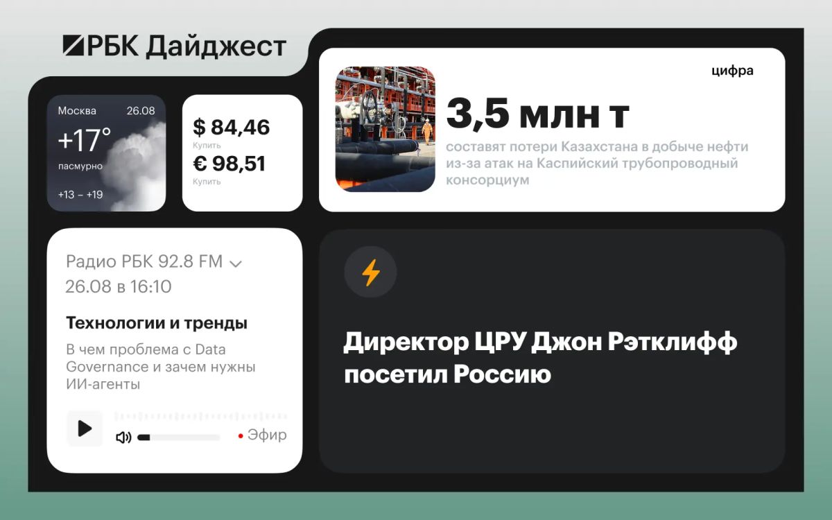Главные новости к вечеру 25 августа