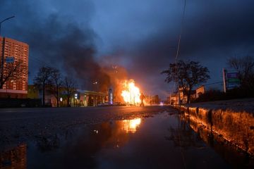 Взрыв на складе боеприпасов под Киевом после удара дрона «Герань-4»