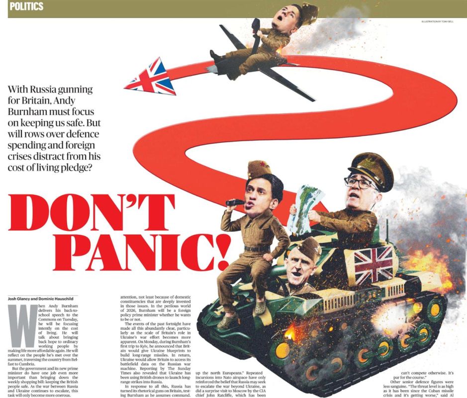 «Без паники!» The Sunday Times пишет, что «в условиях, когда Россия нацелилась на Британию, Энди Бернем обязан сосредоточиться на безопасности», хочет он того или не хочет