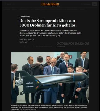 В Германии запустили серийное производство более 5000 дальнобойных дронов для Украины