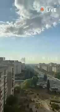 Пожар после прилета в Борисполе в Киевской области