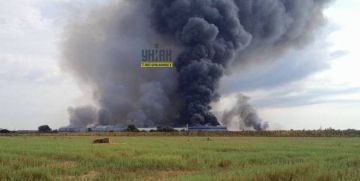 Новые кадры масштабного пожара на складе под Борисполем