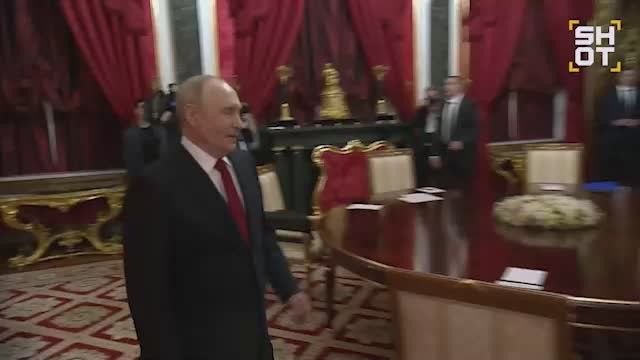 Кадры встречи Владимира Путина со спецпосланниками Дональда Трампа