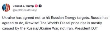 Россия и Украина согласились не наносить удары по энергетическим объектам друг друга, заявил Трамп
