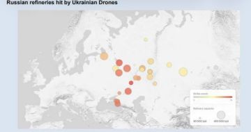 Международное энергетическое агентство сообщает, что украинские удары беспилотниками по российским нефтеперерабатывающим заводам происходили в среднем раз в три дня в первые восемь месяцев 2026 года