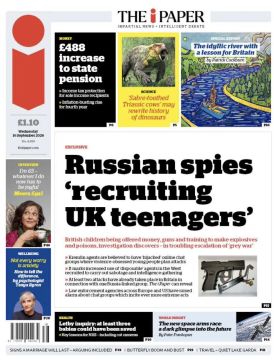 Владимир Корнилов: Нас опять раскрыли! Британская The i Paper с первой полосы под рубрикой «Эсклюзив» сообщает новую сенсацию: «Русские шпионы рекрутируют британских подростков»