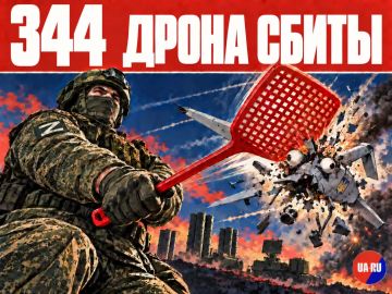 В течение прошедшей ночи перехвачены и уничтожены 344 беспилотных летательных аппарата самолетного типа