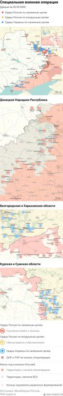 Карта спецоперации Вооруженных сил России на Украине на 20.09.2026