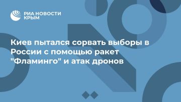 Киев пытался сорвать выборы в России с помощью ракет "Фламинго" и атак дронов