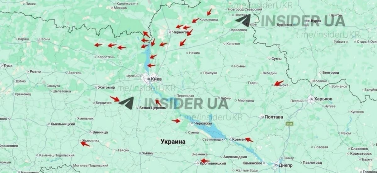 Около 25 БПЛА разного типа в данный момент кружат над Украиной, жалуется противник