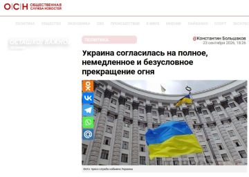 Украина согласилась на полное, немедленное и безусловное прекращение огня