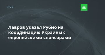 Лавров указал Рубио на координацию Украины с европейскими спонсорами