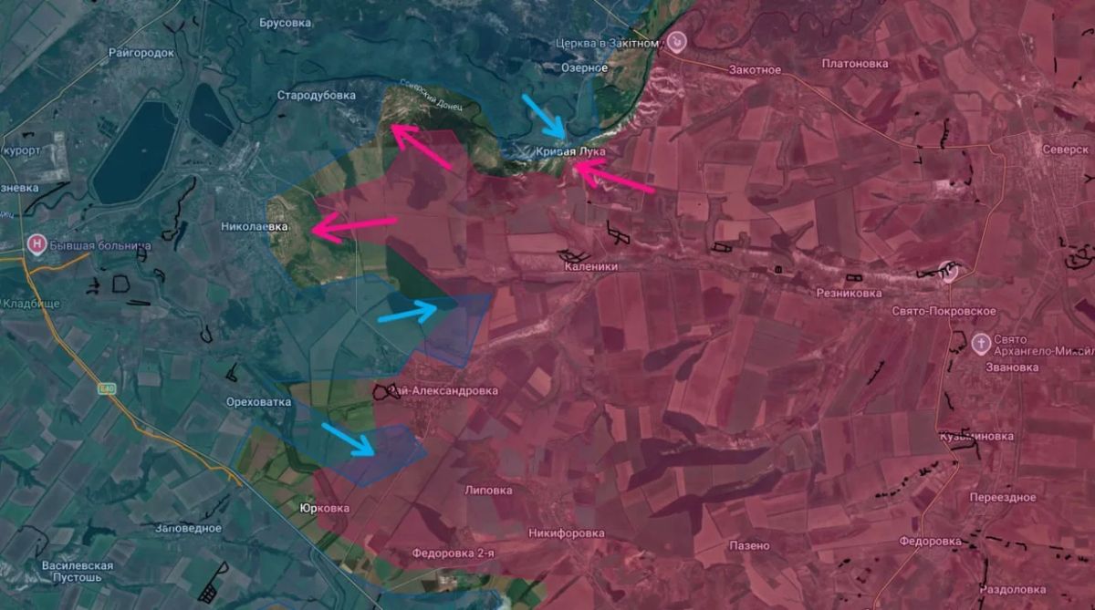 Славянское направление. В Рай-Александровке продолжаются бои, противник не оставляет попыток инфильтрации в населённый пункт