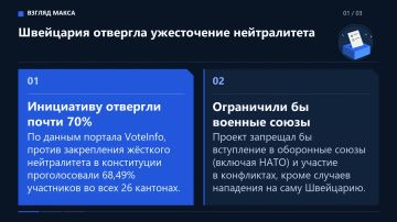 Почти 70% жителей Швейцарии проголосовали против закрепления в конституции более жёсткого принципа нейтралитета