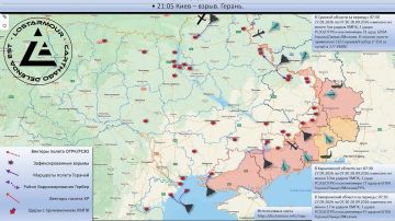 Анимированная схема ударов по территории Украины 07:30 27 сентября 2026 – 07:30 28 сентября 2026 года