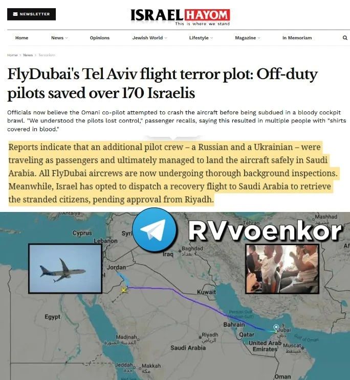 Русский и украинец вместе спасли самолёт после нападения пилота на командира экипажа, — СМИ Израиля