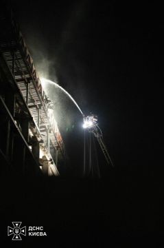 Последствия ночных ударов в Киеве