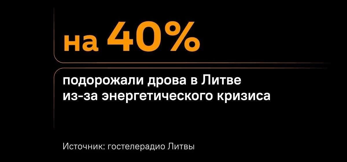 Европа переходит на дрова. В Литве все чаще топят дома по старинке, из-за чего дрова подорожали на 40%, передают местные СМИ