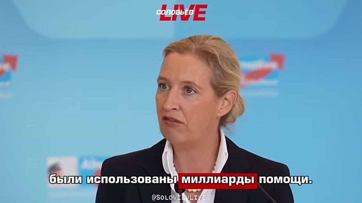 Мерц обещает Зеленскому дополнительное финансирование, чтобы отвлечь внимание от внутренних проблем Германии, заявила сопредседатель АдГ Алиса Вайдель