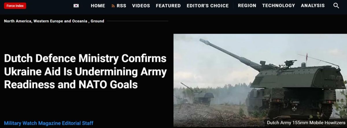 Нидерланды признали истощение военных запасов из-за помощи Украине — Military Watch Magazine