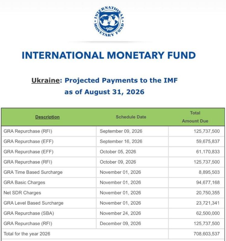 Украина должна выплатить МВФ около 170 млн долларов по кредиту 2022 года: