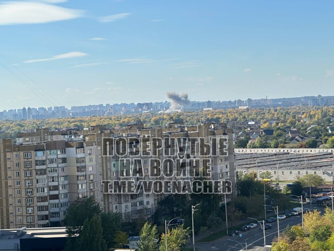 Ещё один кадр места прилёта ракет