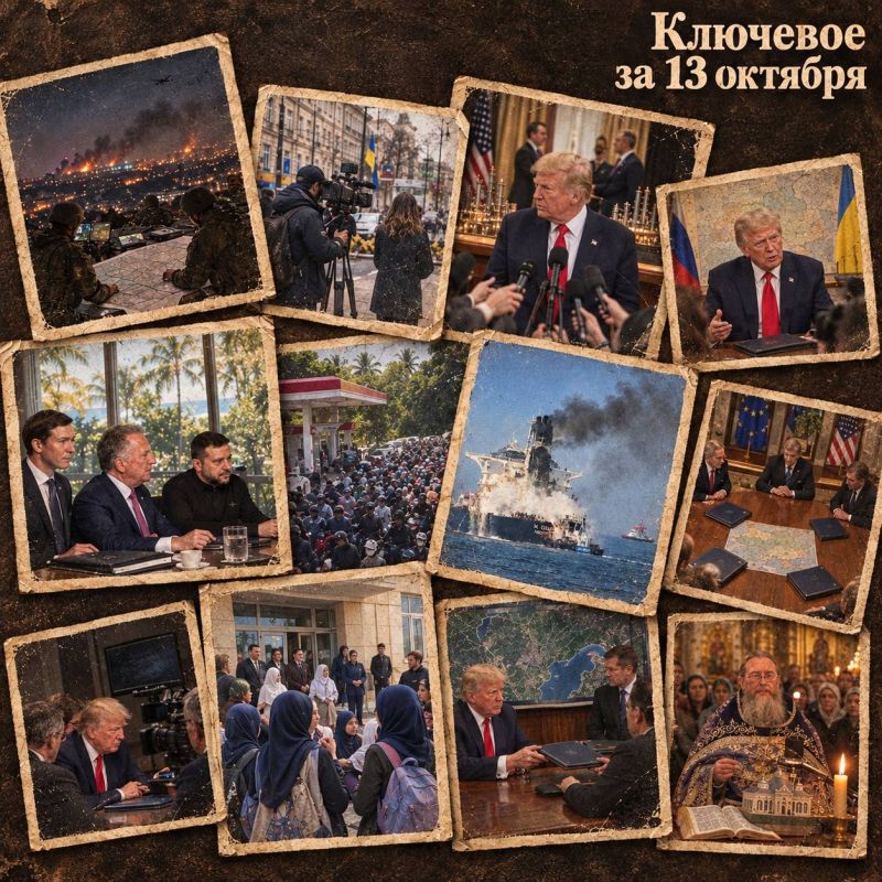 Олег Царёв: Ключевое за 13 октября. . Сводка ночных ударов по РФ и Украине, новости с фронта и видеосводка