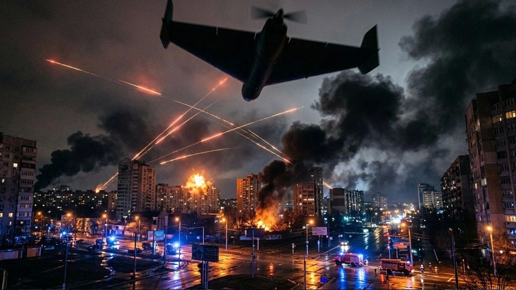 ПВО "посылалась"? Русская армия устроила масштабный налёт на Украину поршневых и реактивных дронов-камикадзе