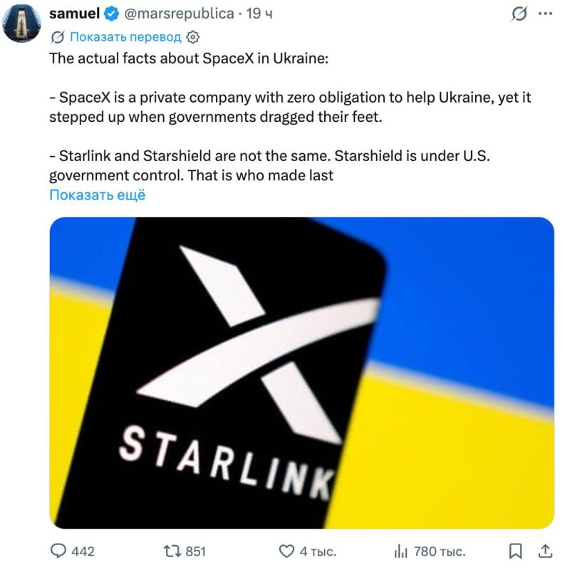 Илон Маск согласился с мнением блогера и аналитика SpaceX, который объяснил, почему компания вправе ограничивать использование своих технологий на Украине и отказывать ВСУ в доступе к отдельным возможностям Starlink и...