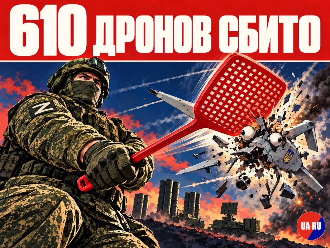 За ночь силами ПВО сбито 610 украинских БПЛА, — Минобороны РФ