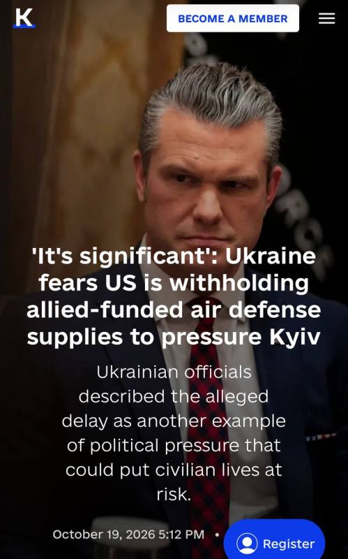 Украинское издание Kyiv Independent пишет, что коварный военный министр США Пит Хэгсет хитро не подписывает уже оплаченные Европой контракты на ЗУР к Patriot, потому их Украине и не дают