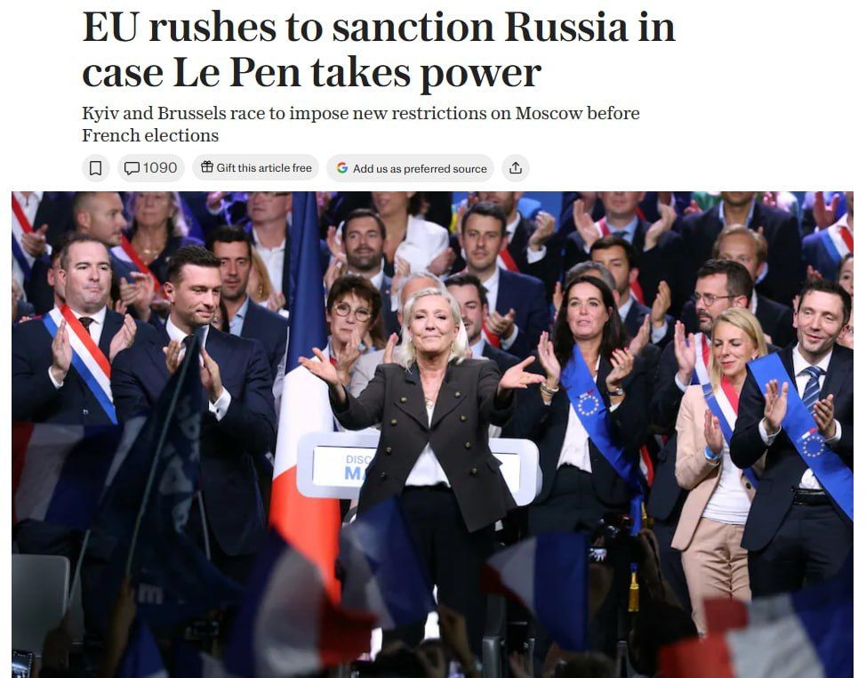 Чиновники ЕС и Украины готовят новый пакет санкций против России до президентских выборов во Франции, сообщает The Telegraph