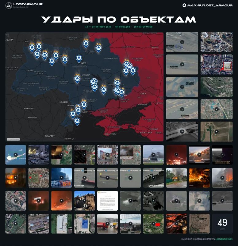 Сводка ударов по объектам за 15.10.2026 — 18.10.2026 Часть 1
