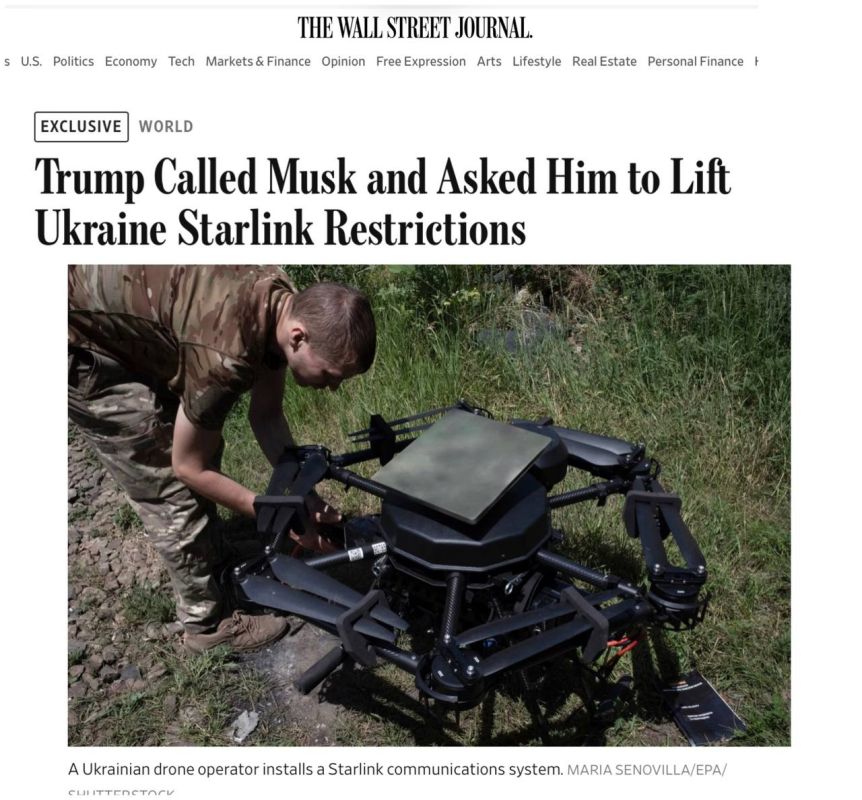 Олег Царёв: Трамп лично попросил Илона Маска снять ограничения на работу Starlink на Украине