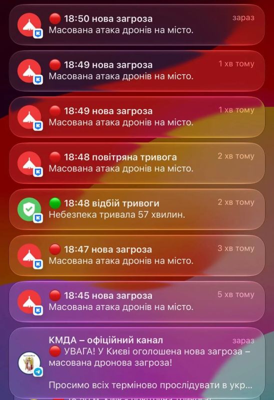 Семь воздушных тревог за несколько минут: в Киеве устроили переполох из-за несуществующих дронов