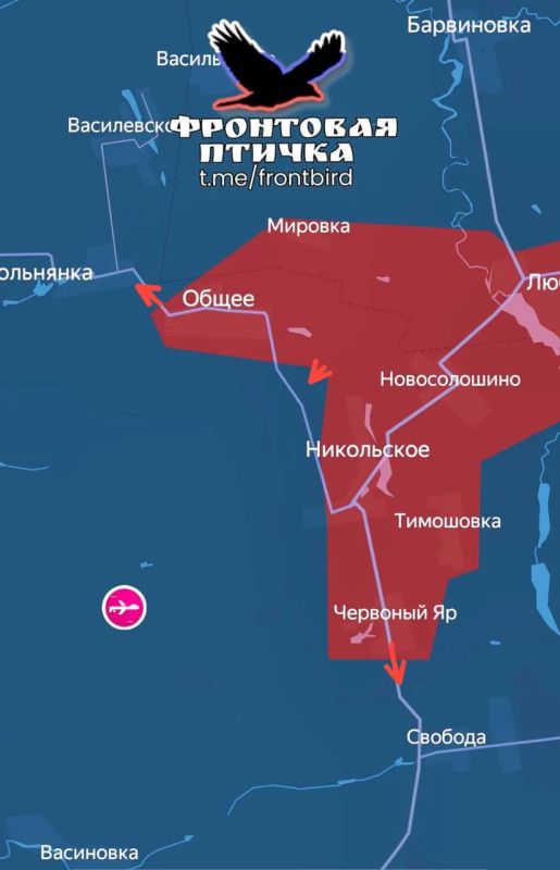 ВС РФ продвигаются на Запорожском участке