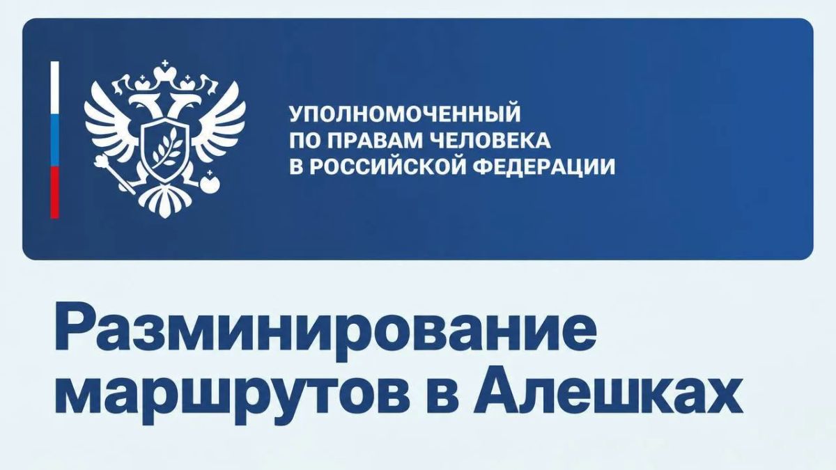 Яна Лантратова: В Алешках идет разминирование маршрутов для доставки гуманитарной помощи и выезда мирных жителей