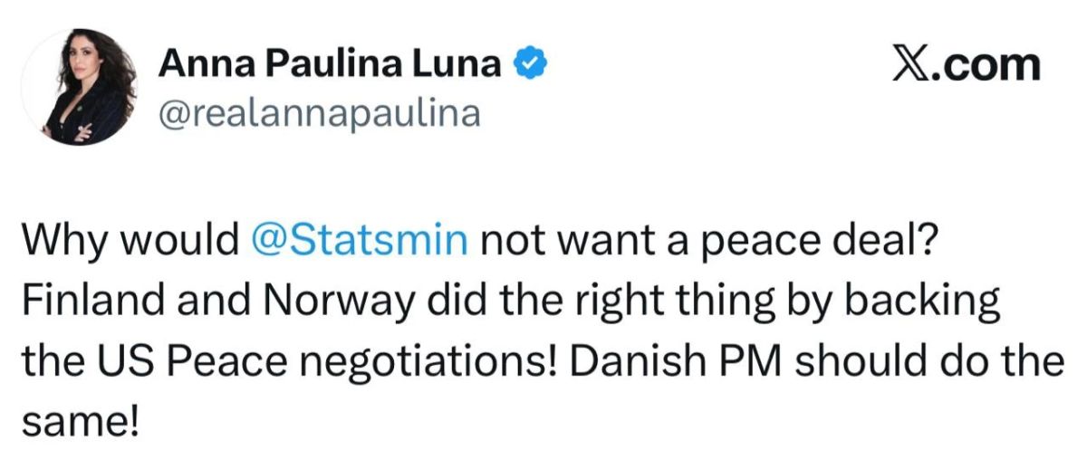 Конгрессвумен Луна – предложила премьеру Дании позвонить Путину: