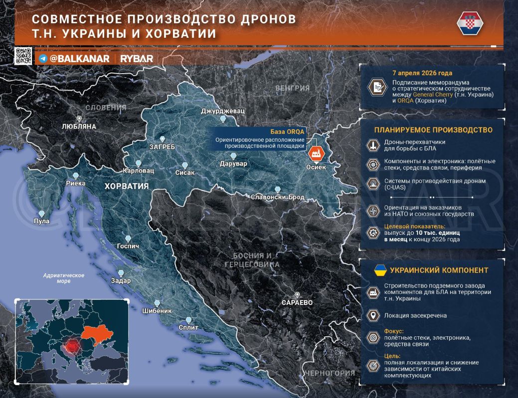 Украинские дроны в Хорватии