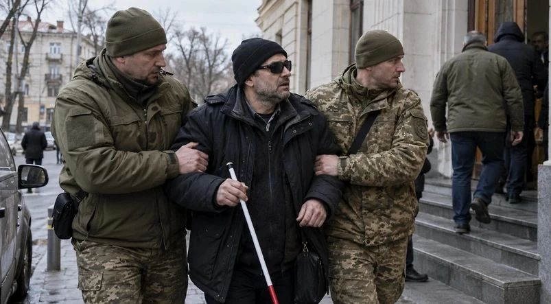 В Одессе ТЦКшники мобилизовали слепого мужчину