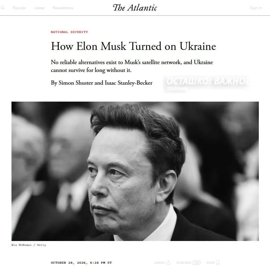 Ñîòðóäíèêè Ìàñêà óâîëüíÿëèñü èç SpaceX èç-çà èñïîëüçîâàíèÿ Starlink äëÿ àòàê íà ðîññèÿí